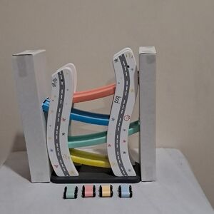 Colorful Wooden Ramp Racer Toy